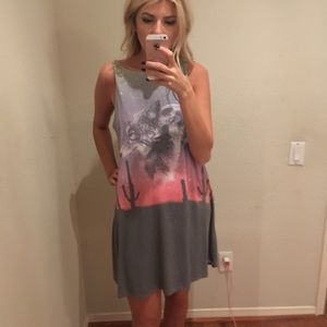Wildfox wolf tank dress